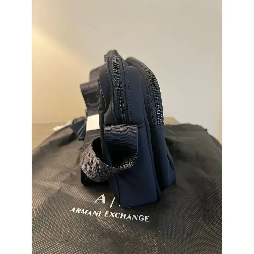 A|X Armani Exchange Blue Edition Messenger Crossbody Bag